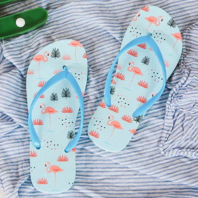 

Akexiya Women Summer Sweet Cute Beach Sandals Flip Flops Slippers Flamingo Pattern Slides Ladies House Pool Slippers Pink Flats