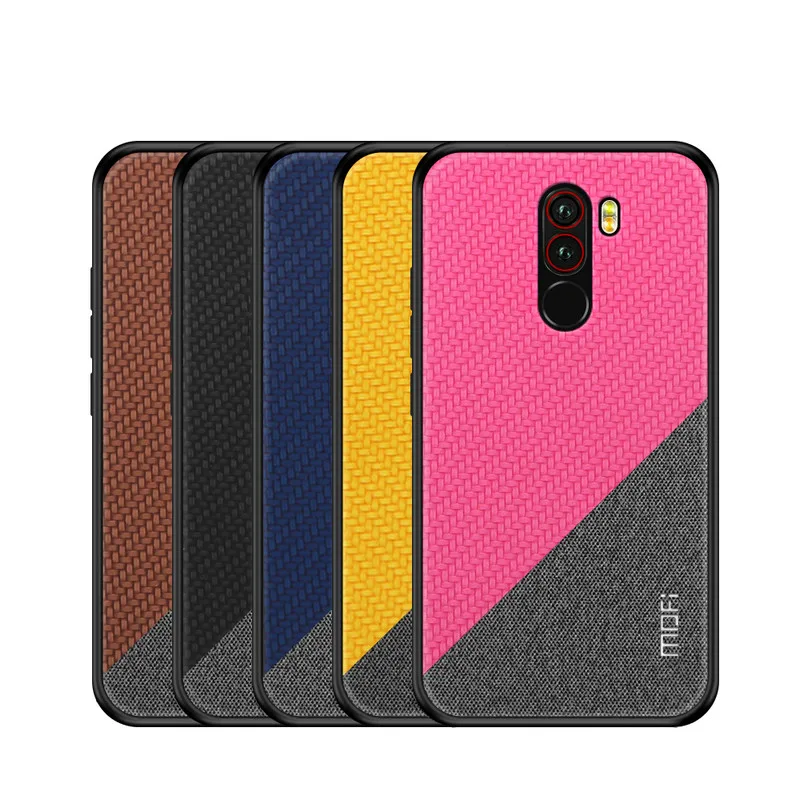 Оригинальный MOFI углеродный волоконный тканый смесь цветов ПК чехол для Xiaomi Pocophone