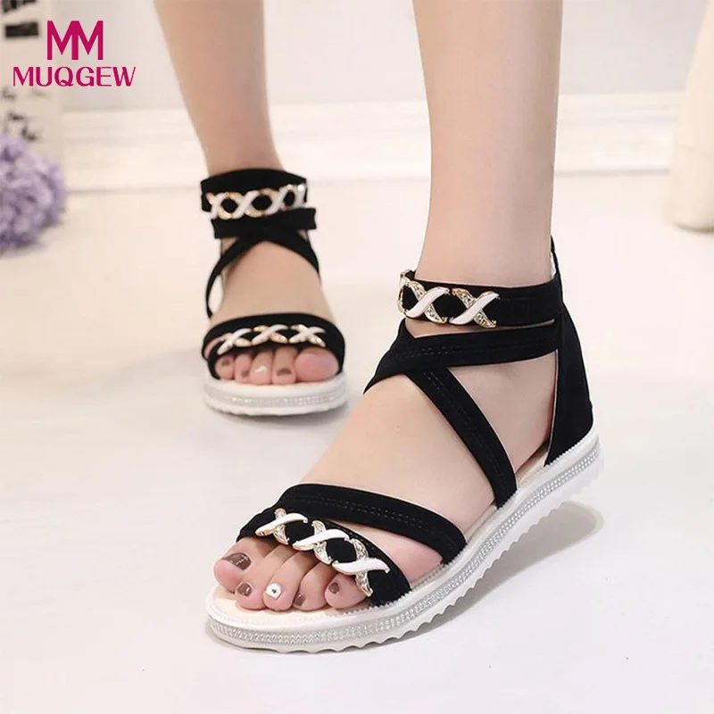 

Women Summer Flat Sandals Soft Beach Shoes Ladies Elegant Leather Leisure Sandals Female Sexy Casual Shoes zapatos mujer