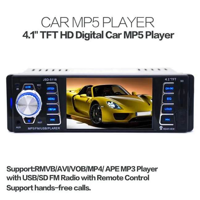 Авто MP5 плеер USB/TF MP3 стерео bluetooth-аудиоресивер FM радио Dec13