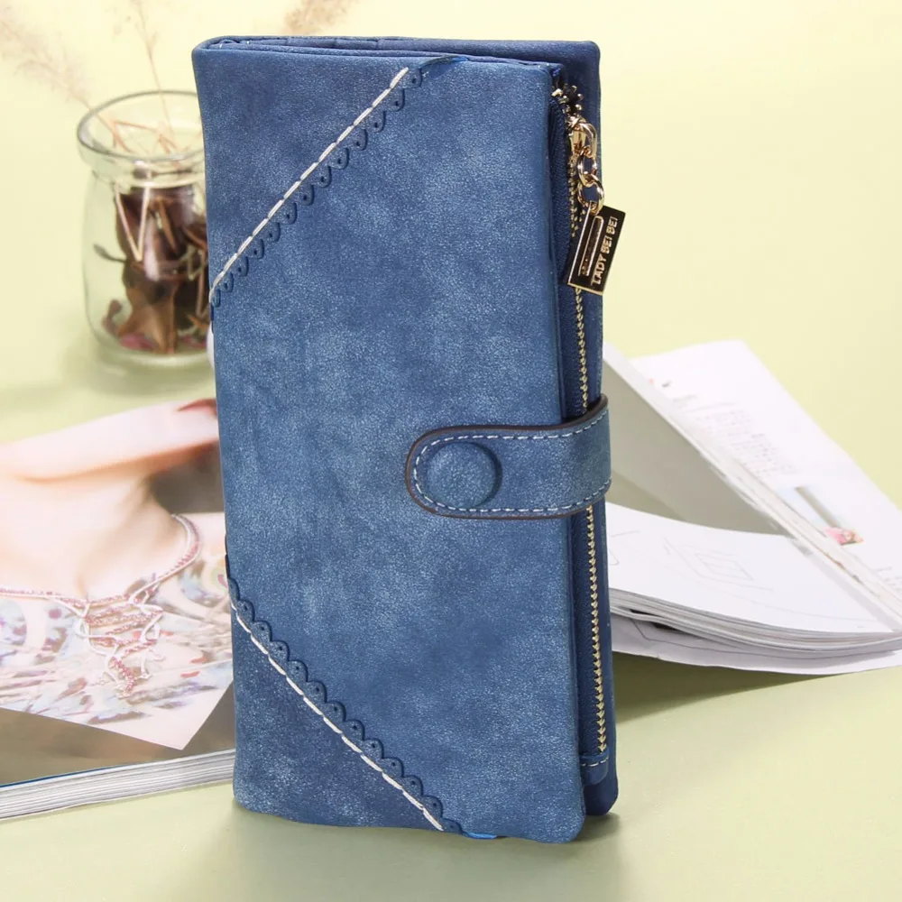  Fashion Luxury Women Leather Wallets Purses Long Wallets Female Coin Holder Change Purses Portefeuille Femme Carteira Feminina 