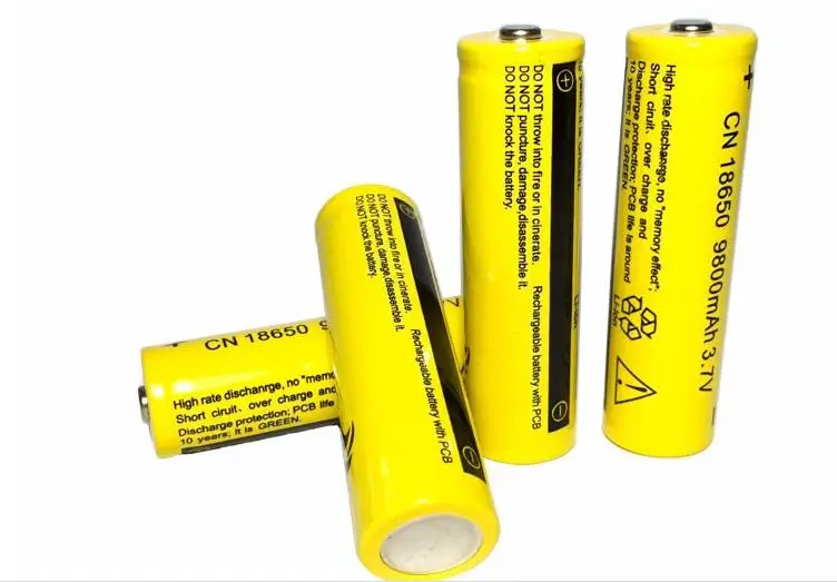 Высокоемкая 18650 Батарея 3,7 V 9800mAh перезаряжаемая liion батарея для светодиодного фонарика литиевая батарея