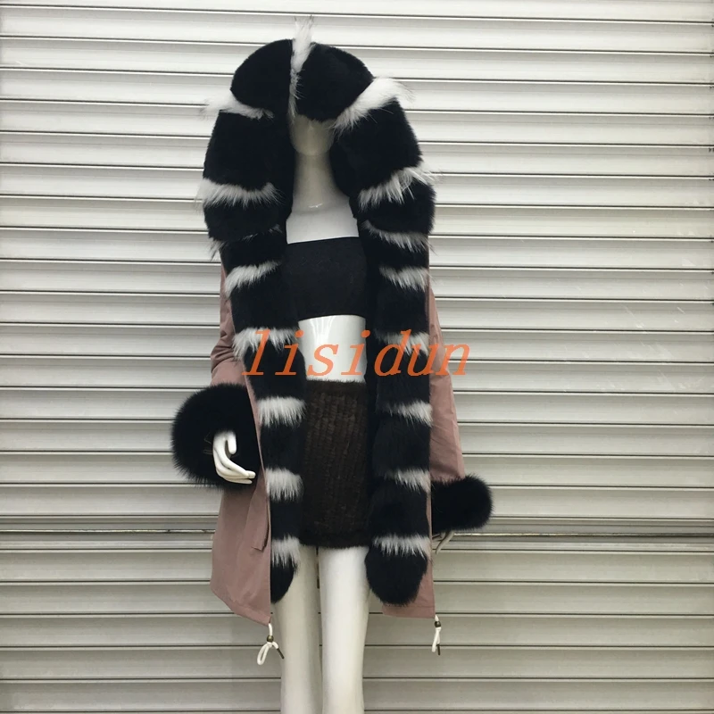 DoublureParkerEt Manteau Nouveau Cheveux 2018 FemmesLongue Fourrure FourrureManteauRobeVêtements Lapin De Loutre Renard AL4j5R3