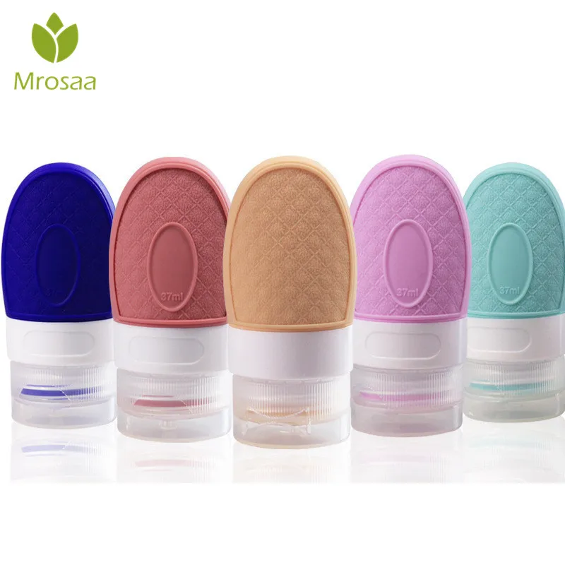 

1 Pcs Mrosaa 37ml Portable Silicone Empty Travel Bottles Cosmetics Liquid Makeup Lotion Shampoo Container Candy Colors Bottle