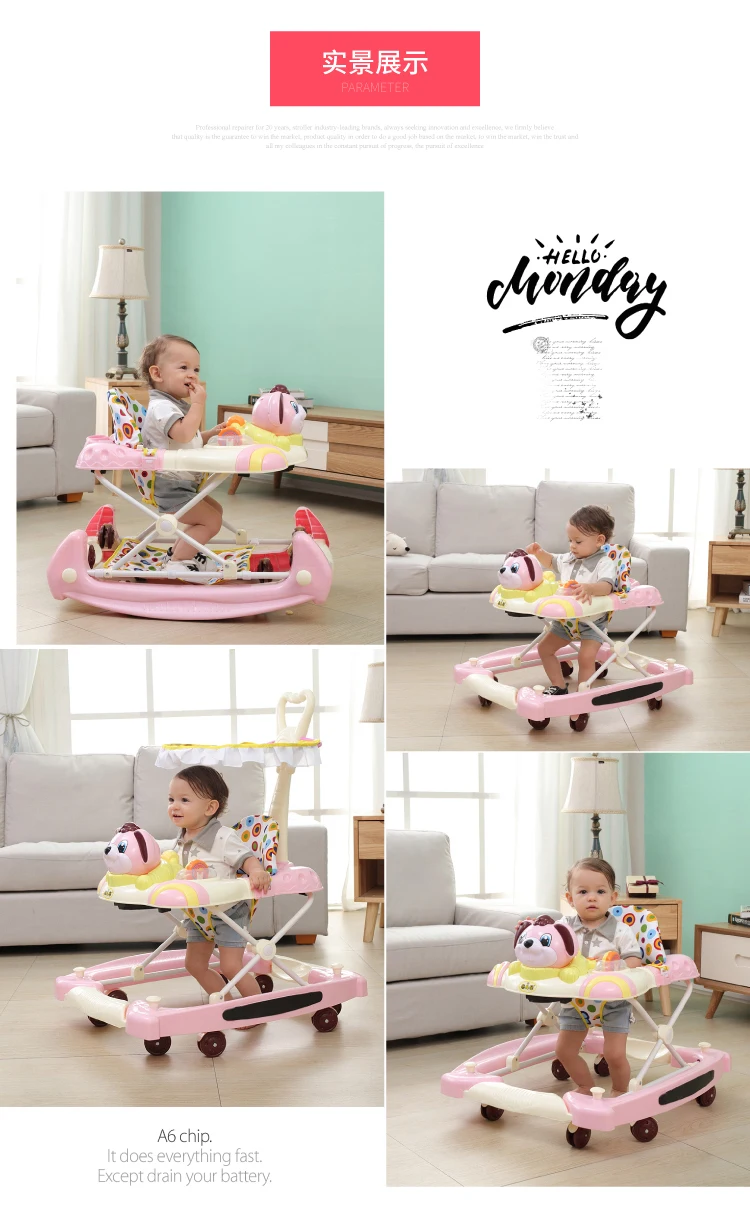 4 в 1 многофункциональные детские ходунки с колесами Музыка для Новорожденные малыши обучение Warking Assistant анти O-изогнутые ножки опрокидывание