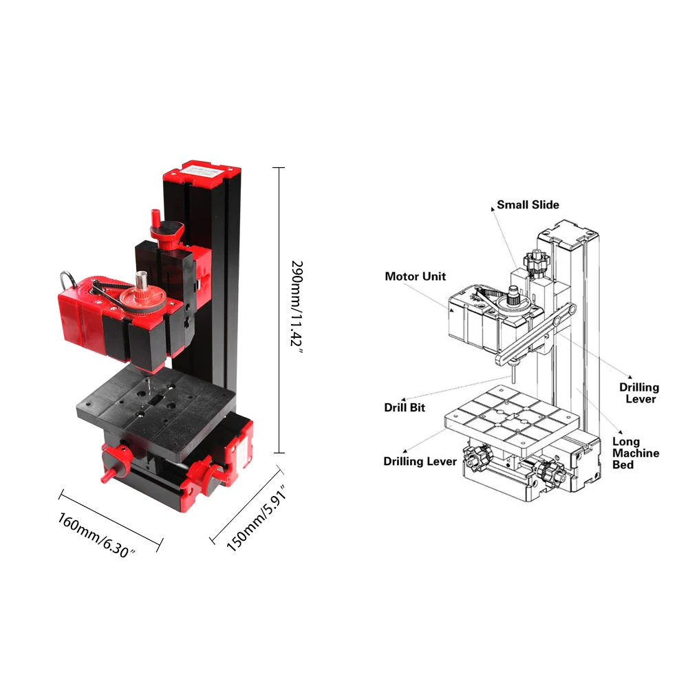 Мини DIY 6 в 1 Многофункциональный моторизованный трансформатор лобзик шлифовальный станок бурильщик пластиковый металлический токарный станок дерево токарный станок пильный станок