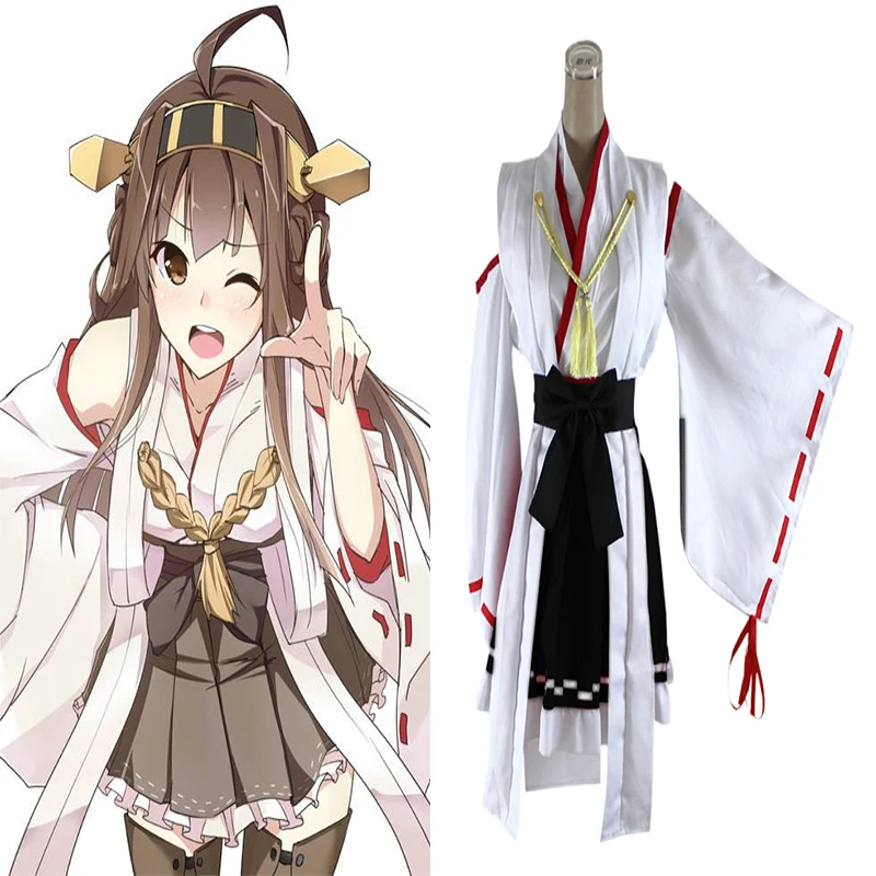 Игра KanColle Косплей Костюм Kantai Коллекция Kongou Косплей Костюм для Хэллоуина карнавальный вечерние Харуна Косплей Костюм