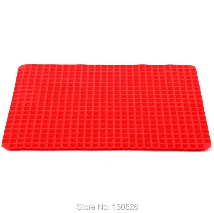 1 шт. средний красный пирамидальный антипригарный силиконовый коврик для выпечки Форма коврик для приготовления пищи духовой коврик для выпечки Кухонные инструменты сетка изоляция 39*27 см