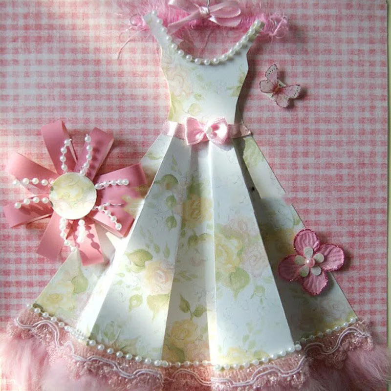 

4Pcs/Set Cute Princess Dress Metal Dies Scrapbooking Metal Cutting Dies 2018 Craft Stamps die Cut Embossing Card Making Stencil