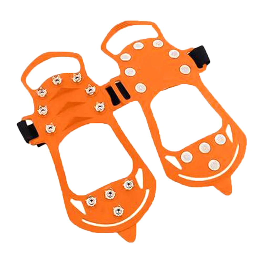 

11 Teeth Stud Climbing Silicone Cleats Anti-slip Crampons Shoe Cover Hiking Spikes Outdoor Walking Ice Gripper