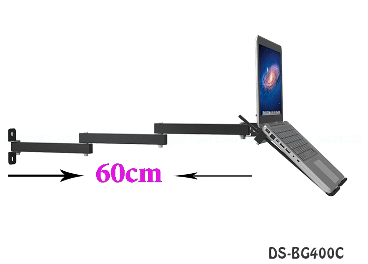 Складной настенный держатель для ноутбука 17-27 дюймов с тремя ручками, Кулер для ноутбука с полным движением, выдвижная вешалка для ноутбука