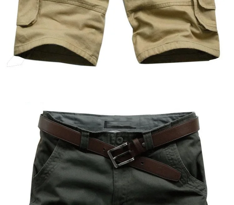 Green Men Short Summer Cargo Men Casual Military High Quality Brand Classic Beach Shorts Plus USA Size W 29-42 44 46