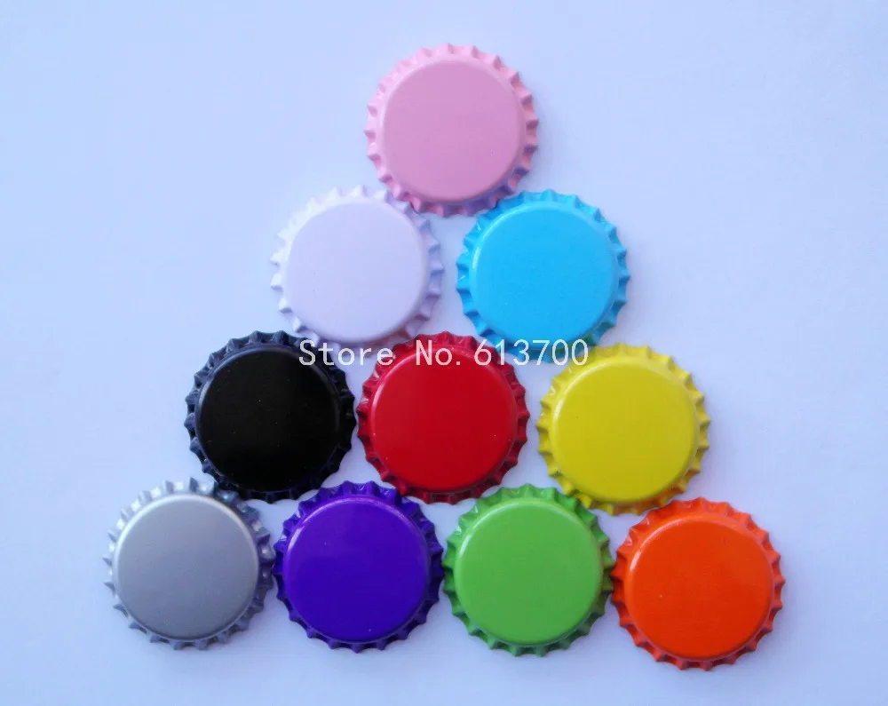 Wholesale 2000pcs/lot Colored Metal Beer bottle Caps,bottle caps For DIY Jewerly Without Liners