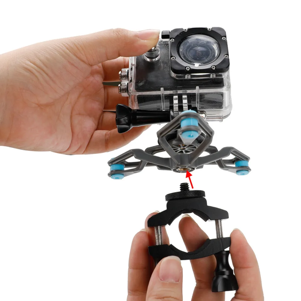 Bike Bicycle Handlebar Stand Mount Holder Adapter Shock Absorption Device Bracket for Gopro hero 4K shock proof Security Parts |
