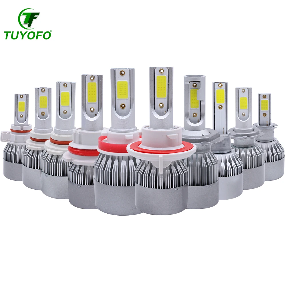 Tuyofo 2 шт. автомобильная лампа H15 светодиодная фара 6000K COB LED 72 Вт 10000LM беспроводной