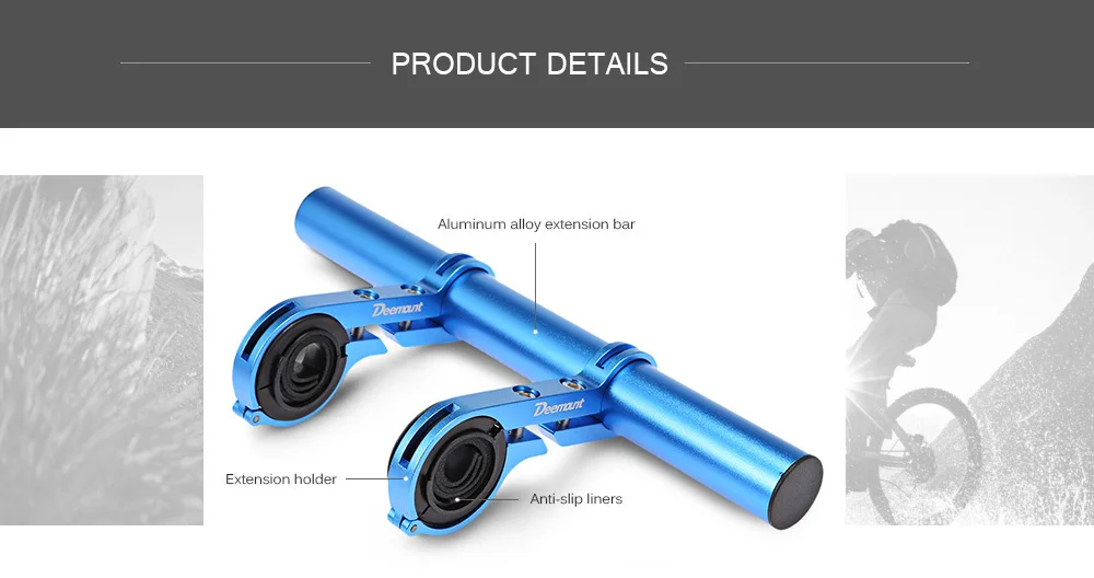 Deemount велосипедный Руль держатель велосипеда фонарик Ручка Бар Аксессуары для велосипеда расширитель Бар Кронштейн Аксессуары для велосипеда