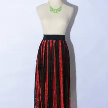 Saia Longa Special Offer Empire Polyester Skirts Womens Europe And America New Style Women's Color Matching Lace Skirt