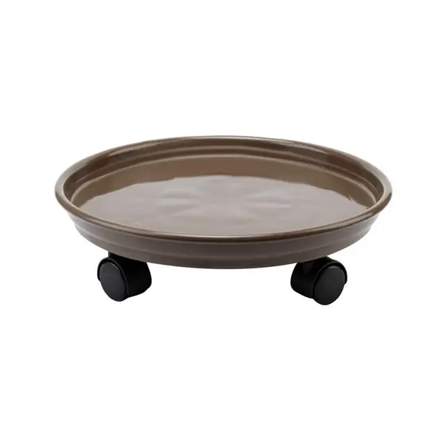 Removable Flower Pot Tray Universal Wheels Round Plastic Tray Heavy