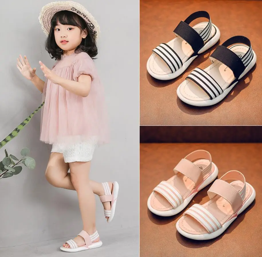Брендовые летние сандалии для девочек и мальчиков; Детские пляжные сандалии с мягкой подошвой; удобная и милая детская спортивная обувь; детские кроссовки