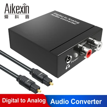 

Aikexin Digital to Analog Audio Converter Optical to 3.5mm Adapter Coaxial to RCA with Toslink cable