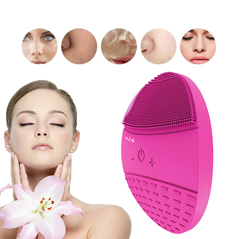 BlingBelle Мягкая силиконовая Очищающая щетка для лица Scrubber 5 зубчатая Беспроводная