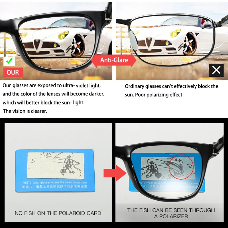 SIMPRECT новые фотохромные поляризованные солнцезащитные очки Мужские Модные прямоугольные UV400 высококачественные металлические зеркальные солнцезащитные очки для вождения