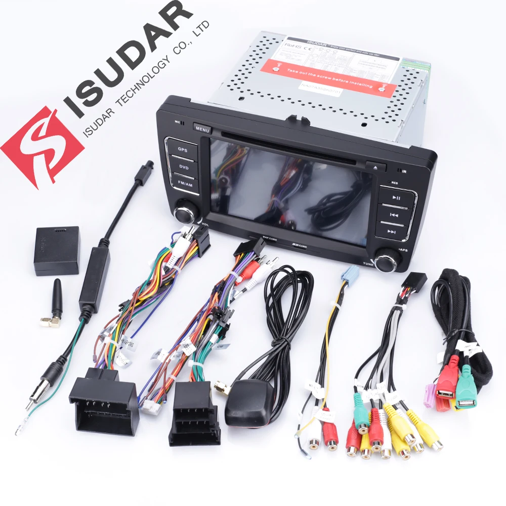 Sale Isudar 2 Din Auto Radio Android 9 For SKODA/Yeti/Octavia 2009 2010 2012 Quad Core RAM 2G Car Multimedia Video DVD Player GPS DVR 5