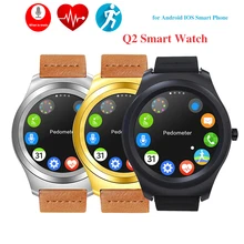 2016 HOT Q2 Bluetooth Smart Uhr Unterstützung Pulsmesser Sync Notifier Smartwatch Armbanduhr Für iPhone Samsung IOS Android