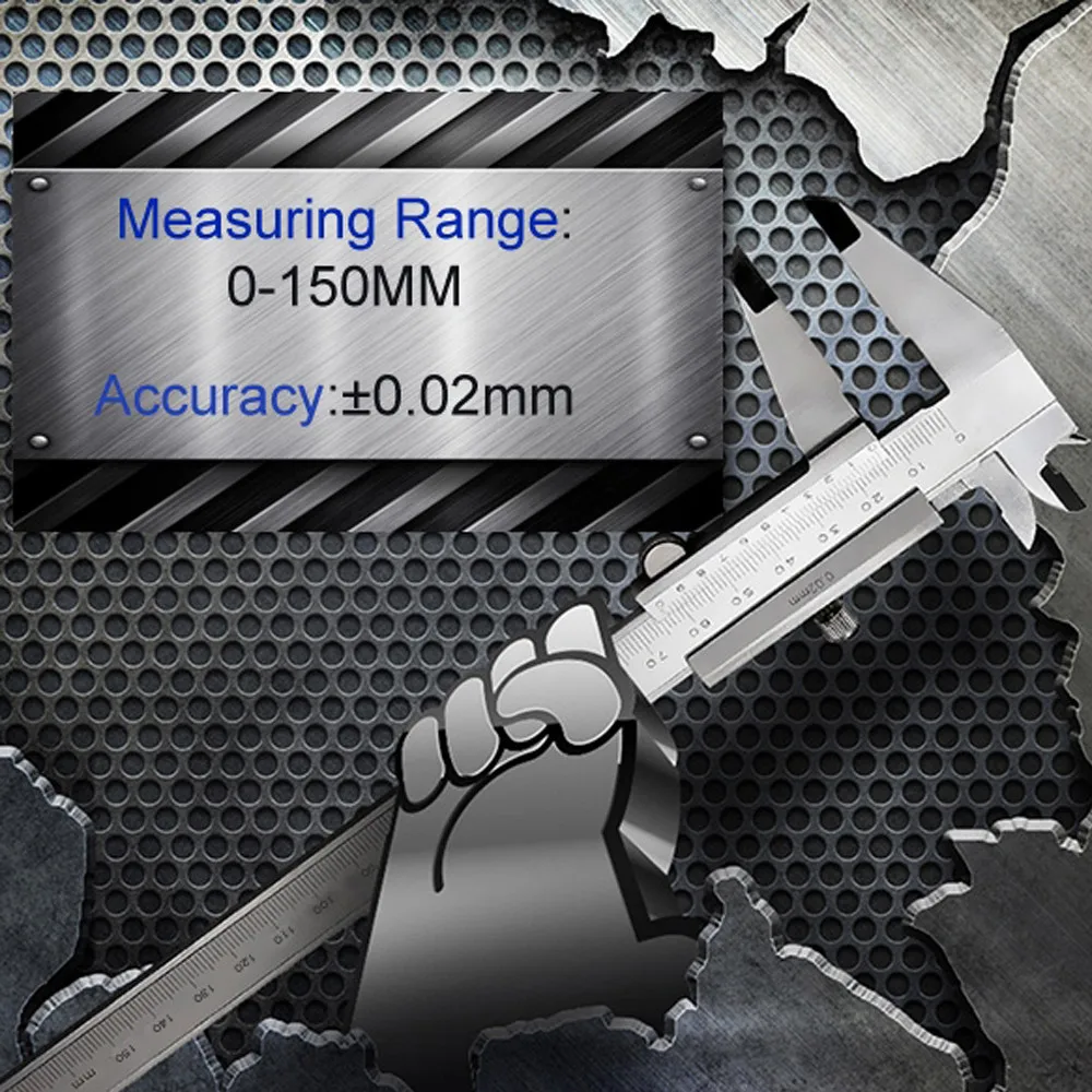 Штангенциркули Vernier 0-150mm0.02 прецизионный микрометр измерительный из нержавеющей стали инспекторы точный штангенциркуль, измерительные инструменты