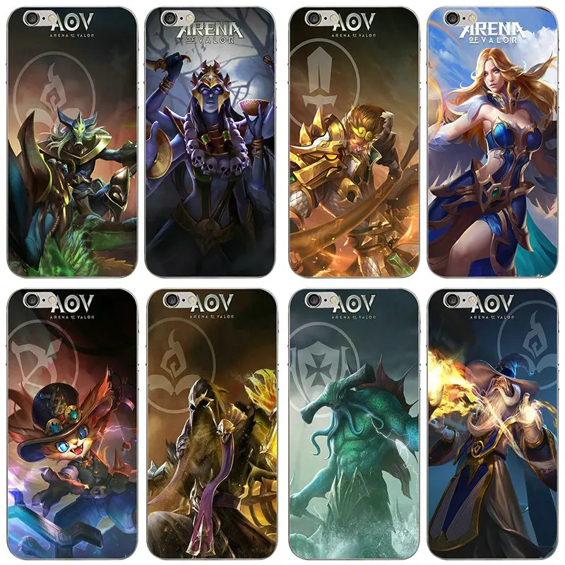 

For iPhone 4 4S 5 5C 5S SE 6 6S 7 8 Plus X XR XS Max Shell Soft Silicone TPU Mobile Phone Cases Cover Games Arena Of Valor Aov