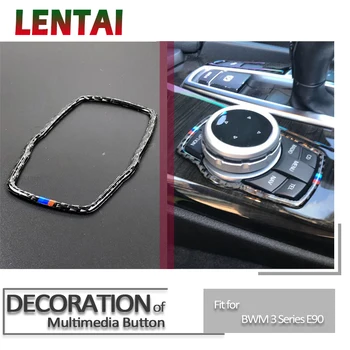

LENTAI Car Carbon Fiber Multimedia iDrive Switch Knob Sticker For BMW F30 F10 F20 F25 F07 X3 X4 X5 X6 1 2 3 5 Series Accessories