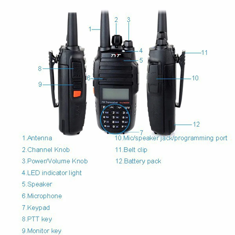 Лучший 2 шт tyt th-uv8000d мощная рация радиолюбительский для двухдиапазонного 144/430 МГц Ручной 10 Вт двухсторонний радиоприемник автомобилей ретранслятор