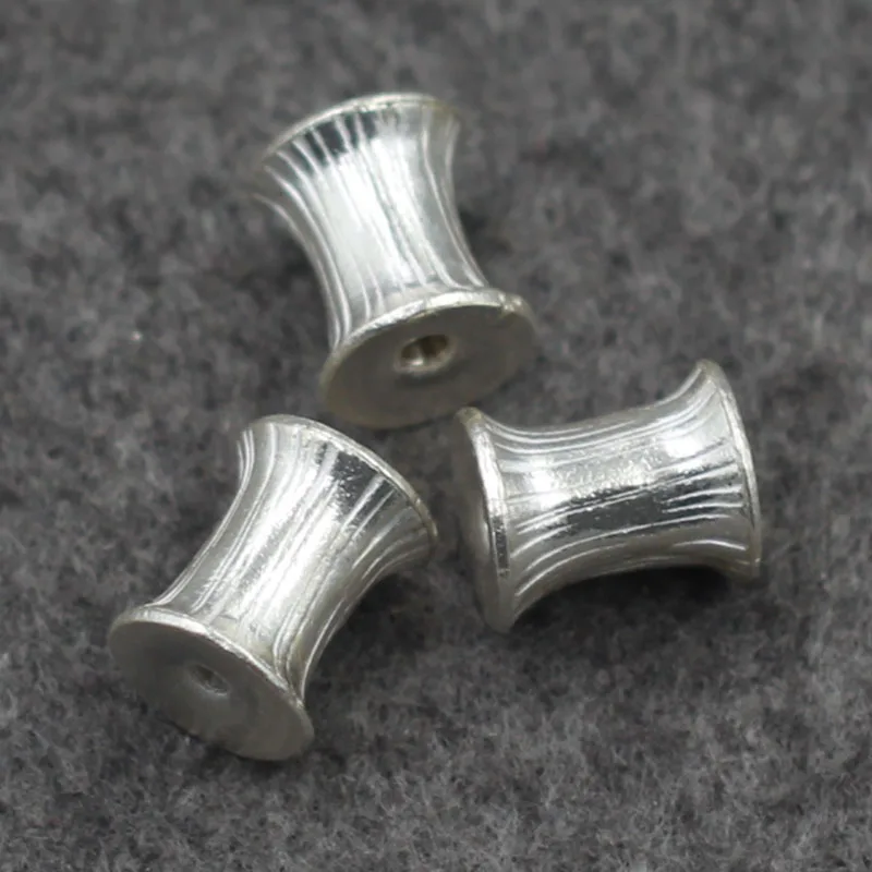 S925 Silver Parts Wholesale Fine Drawing Handstring Chiang Mai Handmade Short Tube Sandwich | Украшения и аксессуары