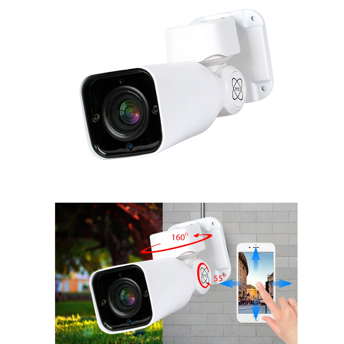 LOXCAM H.265 5MP PTZ сетевая IP камера 48V POE безопасность наружная 4xoptical Zoom 2 8 12 мм IR Onvif