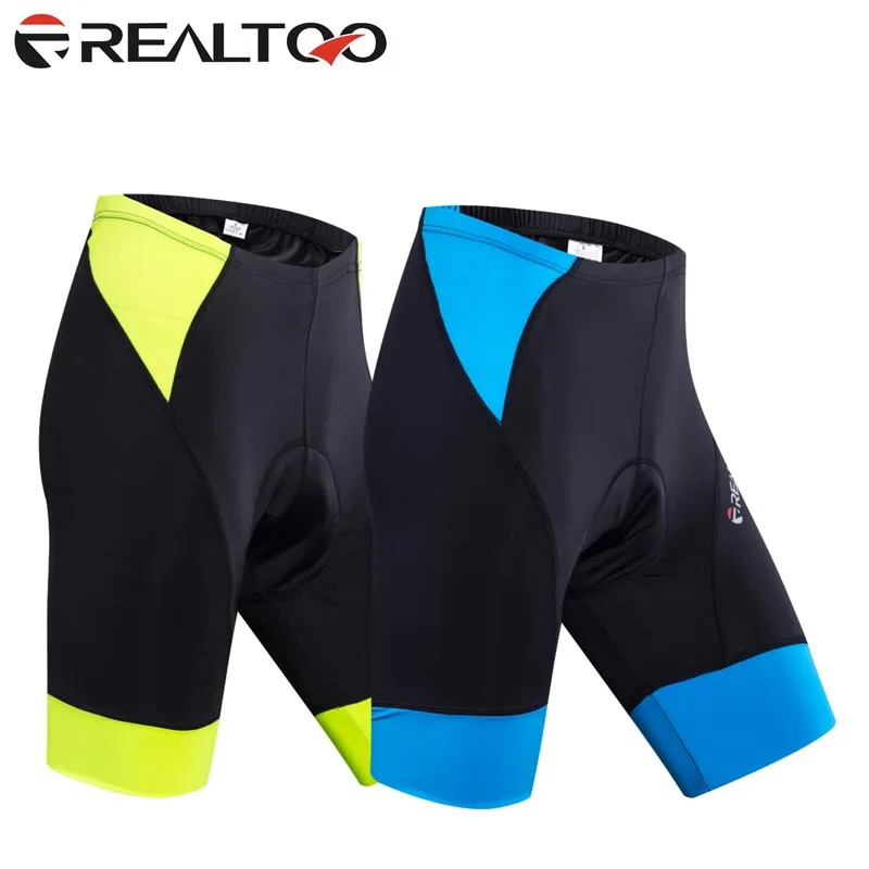 REALTOO Riding Shorts 3D Sponge Padded MTB Men's Road Bike Bicycle