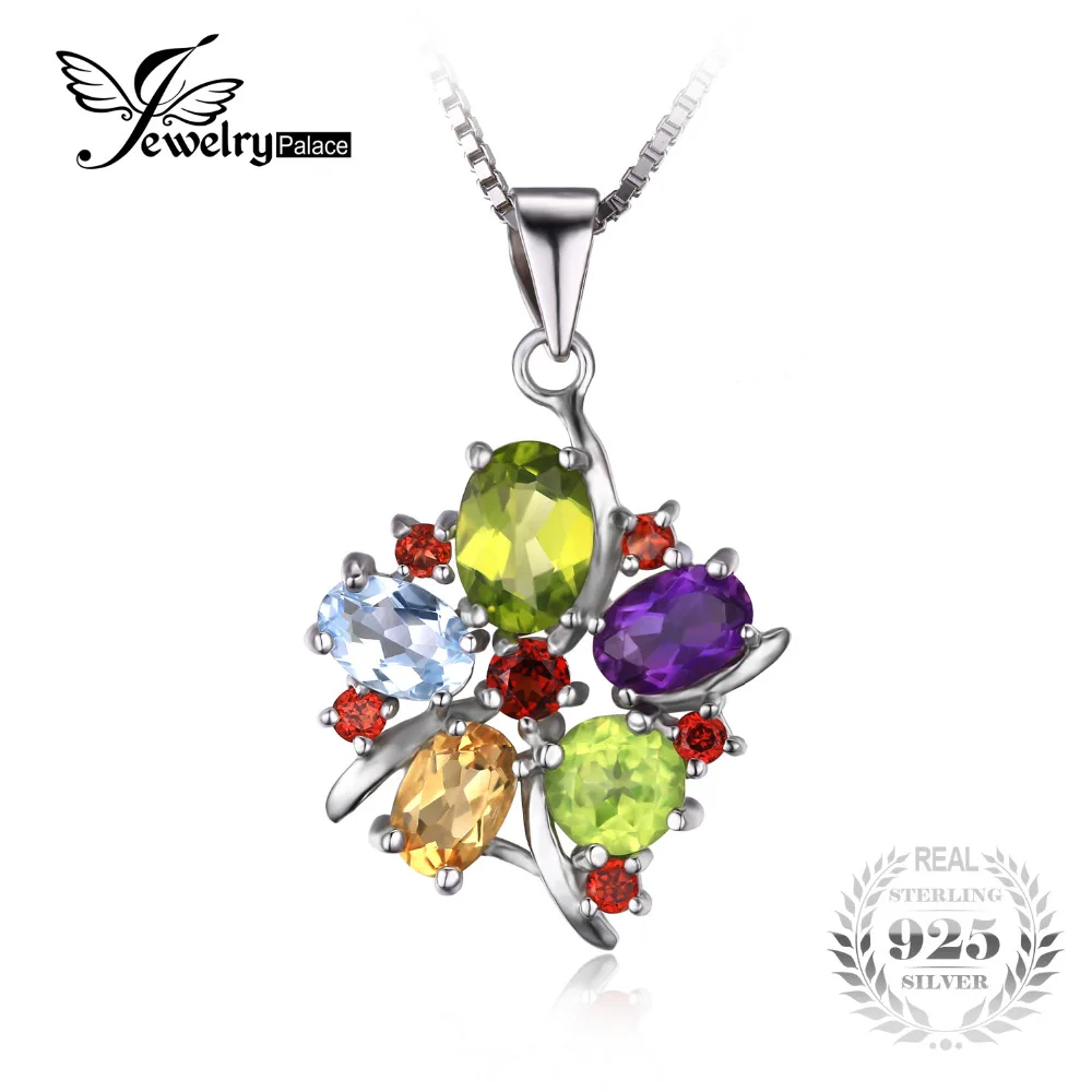 Sterling Silver SW Blue Topaz /& Diamond Butterfly Heart Pendant
