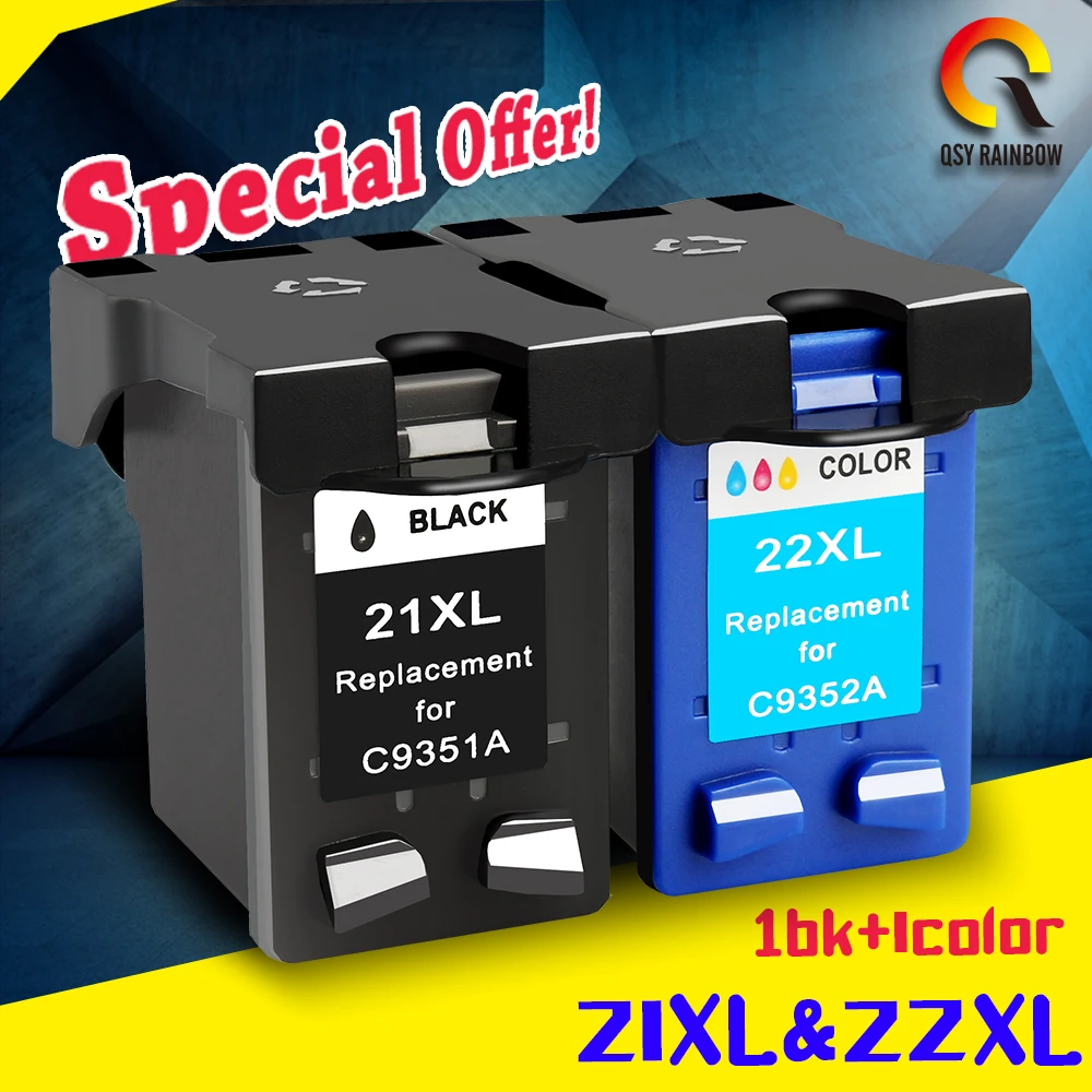 2x Compatible HP21 22 HP 21 22 Ink Cartridge For HP Deskjet F380 F2280