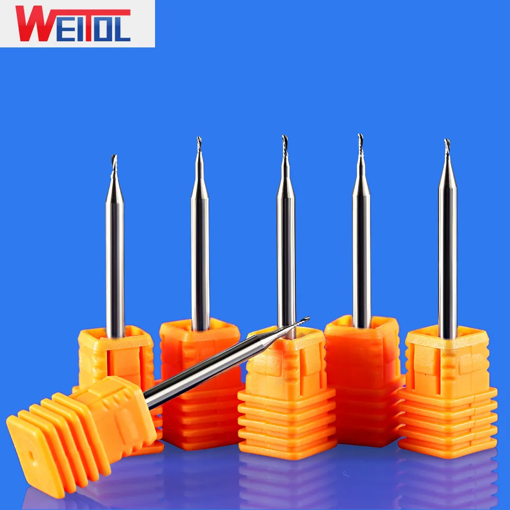 WeiTol 1 шт. 5A 1/8 дюйма хвостовик вверх режущая Концевая фреза вниз левая спиральная