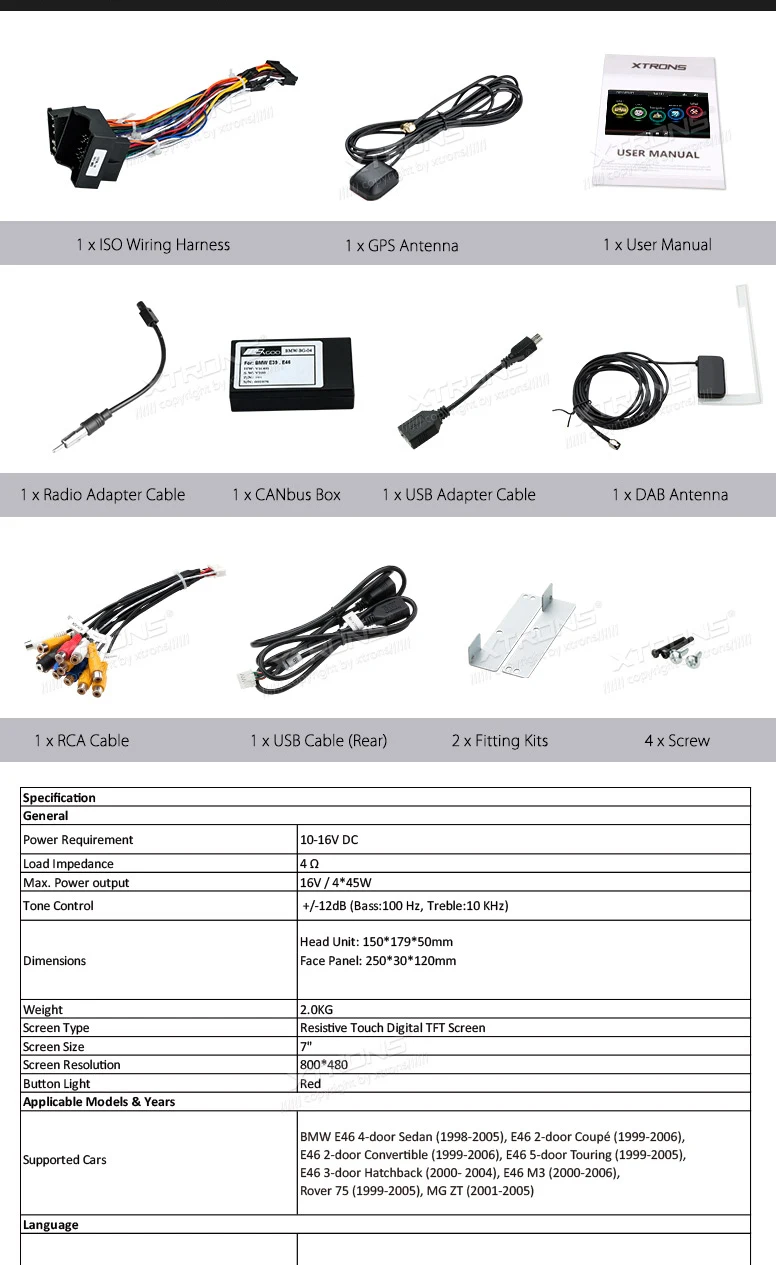 Top 7" Car DVD player for BMW E46 1998-2006 &BMW E46 M3 2000-2006 with Built-in Vehicle Standard DAB+ Module & Bluetooth 4.0 Support 14