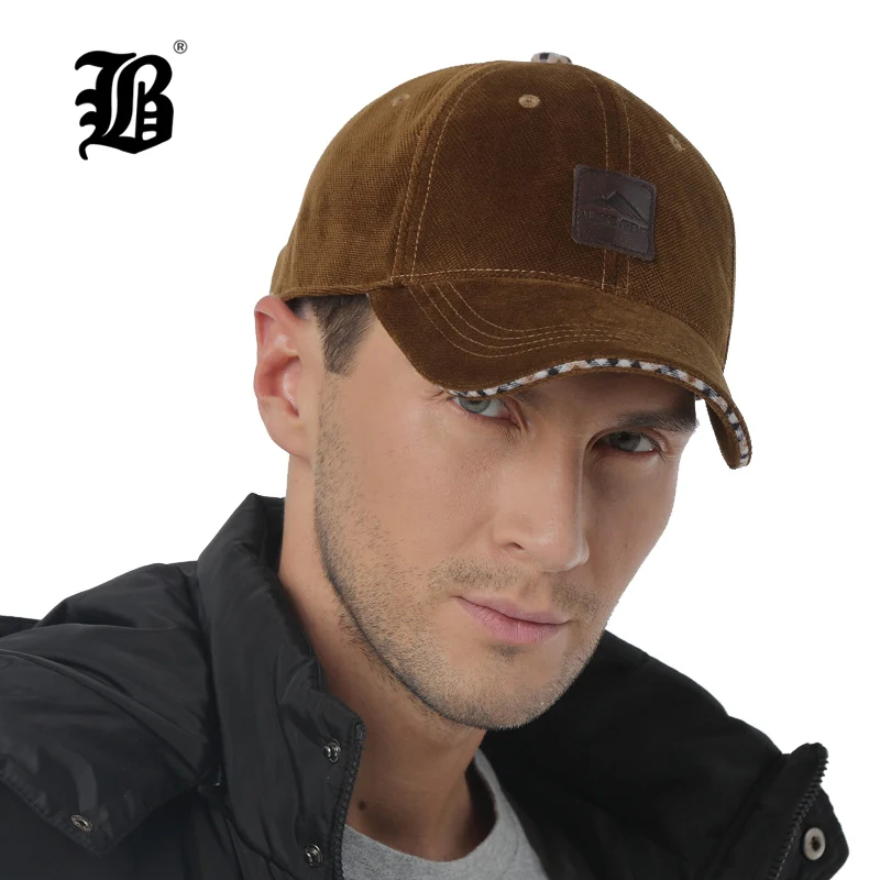 

[FLB] 2017 New Winter Baseball Cap with Ear Flaps Men's Cotton Winter Keep Warm Dad Hats Bone Snapback Caps F00817