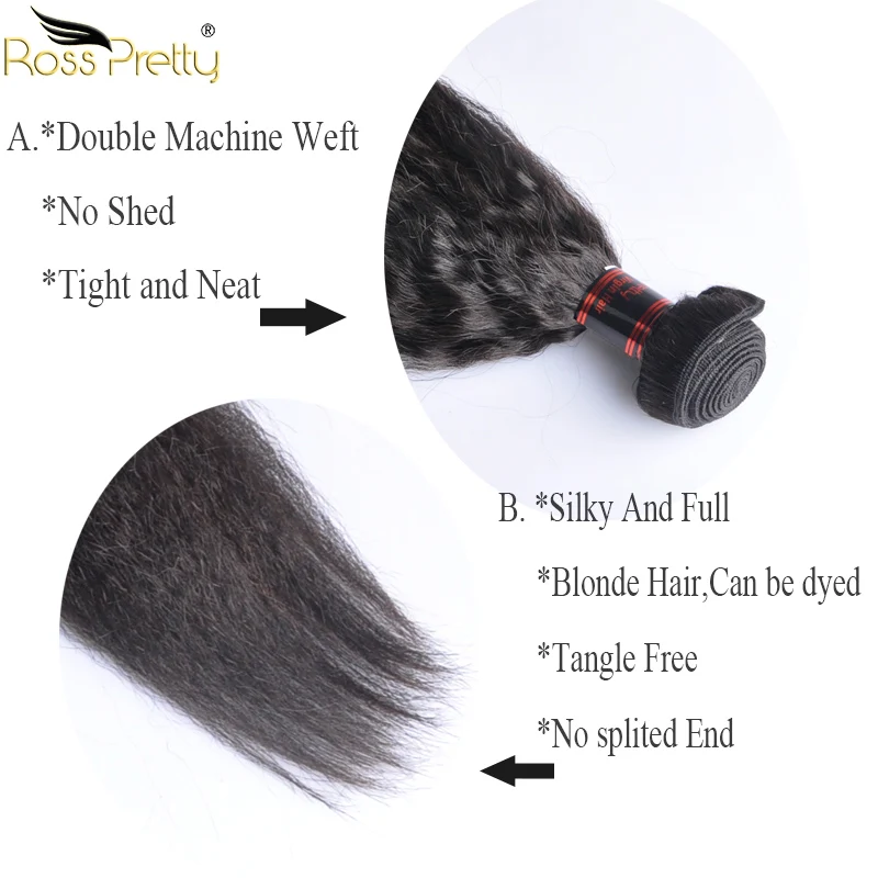 kinky straight hair bundle details