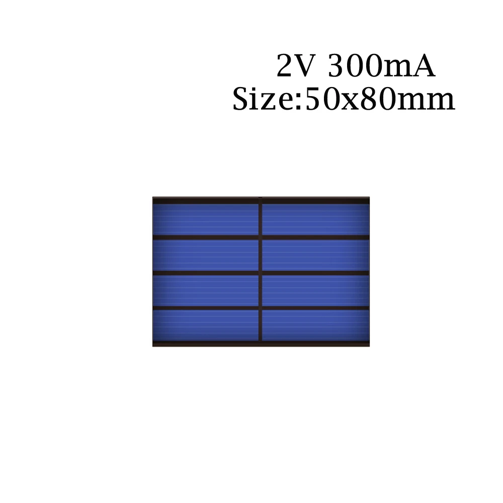 DIY Панели Солнечные 100 120 150 250 300 350 435 500 мА Панели солнечные 1V 1,5 V 2V Мини элемент для солнечной батареи для мобильного телефона Зарядное устройство Портативный - Цвет: 2V 300mA