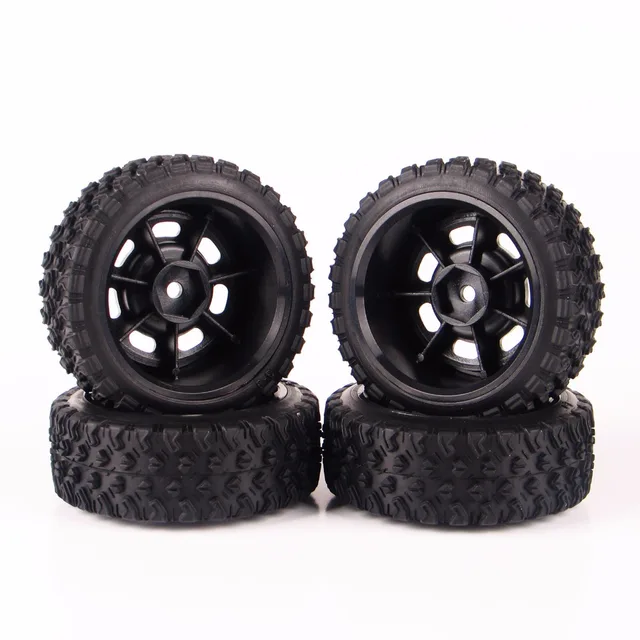 Best Offers 4Pcs/Set 1:10 Rally Racing Car Rubble Tires HSP RC 1/10  Tires Wheels and  Rims Set For 1:10 RC Racing Car