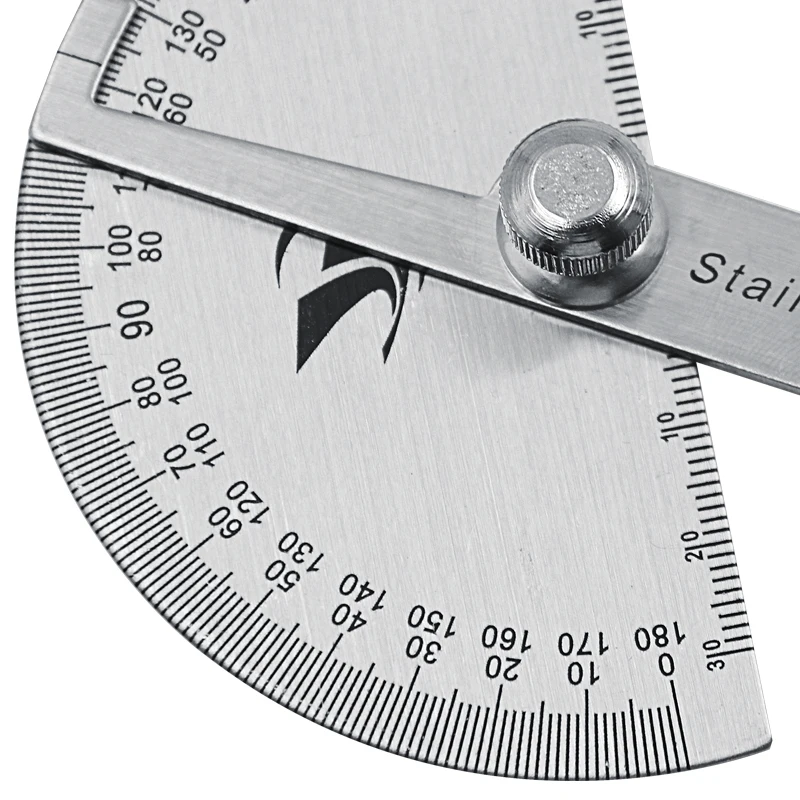 Digital Ruler Stainless Steel Round Head 180 degree Protractor Angle Finder Rotary Measuring Ruler Machinist Tool