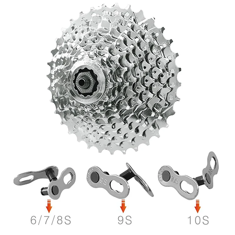 

1 Pair Bicycle Chain Link Connector Link For 6/7/8/9/10/11 Speed Bicycle Chain Master Link Joint Connector