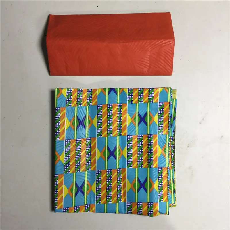 Нигерийский полиэстер воск Анкара Kente Ткань Chitenge Гана воск Африканский Kitenge принты ткань для ткани в 2+ 2 ярдов AW30 - Цвет: 13