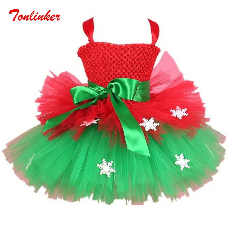 

Baby Girls Princess Tutu Dresses Girls Christmas Elf Snowflake Cartoon Costumes Kids Fancy Theme Cosplay Dress Vestido 2-8Y