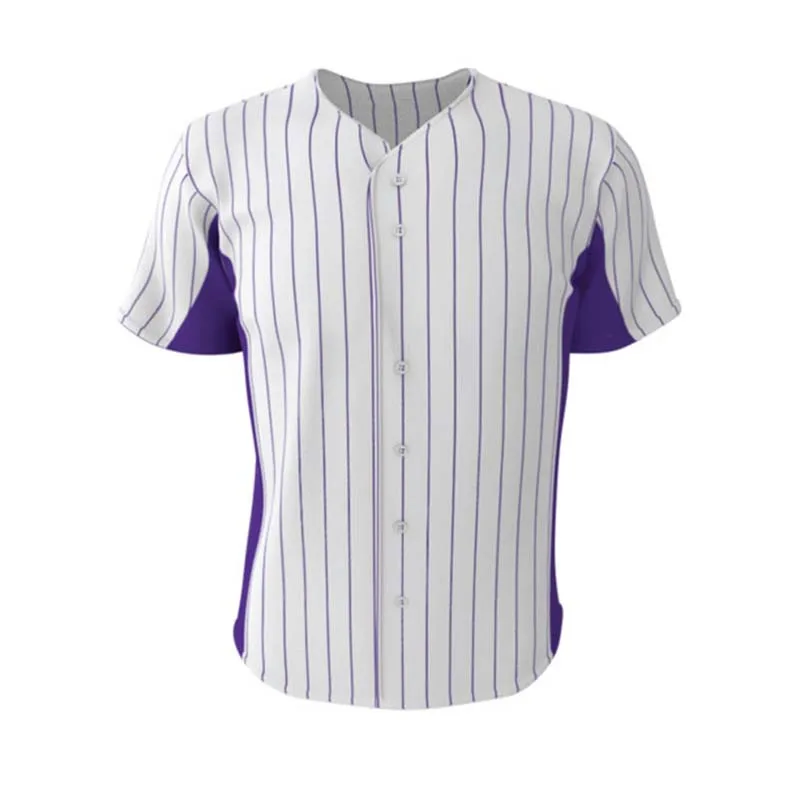 Бренд kawasaki Fans бейсбольная Джерси Топ мужские и женские длинные пуговицы в полоску стиль плюс размер на заказ Молодежная рубашка для Софтбола майки - Цвет: Purple