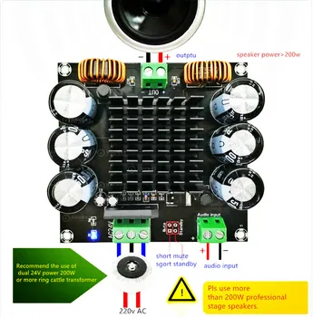 

High Power Mono Digital Amplifier Board TDA8954TH Core BTL Mode Fever Classe 420W