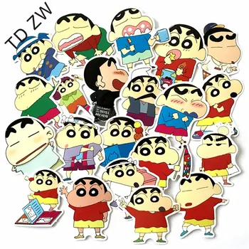 

21pcs Crayon Small New Sticker Toys Fashion Cartoon Kids Stickers Funny Luggage Laptop Skateboard Decal Graffiti Toy Stickers